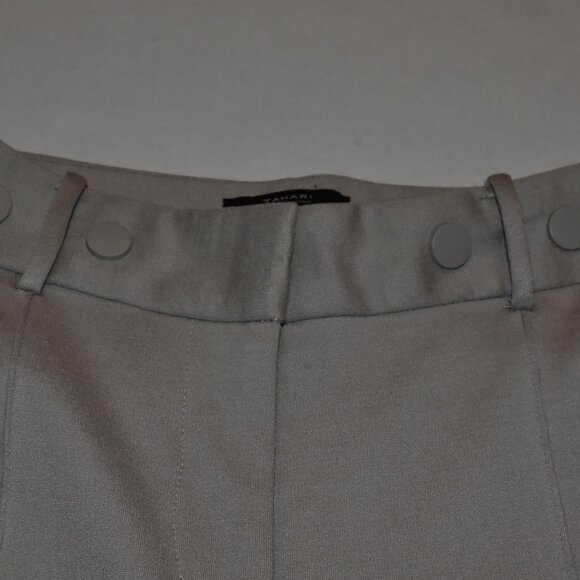 T Tahari Straight Leg Stretch Mid-Rise Ponte Pintuck Pants Size 4P - Picture 9 of 13